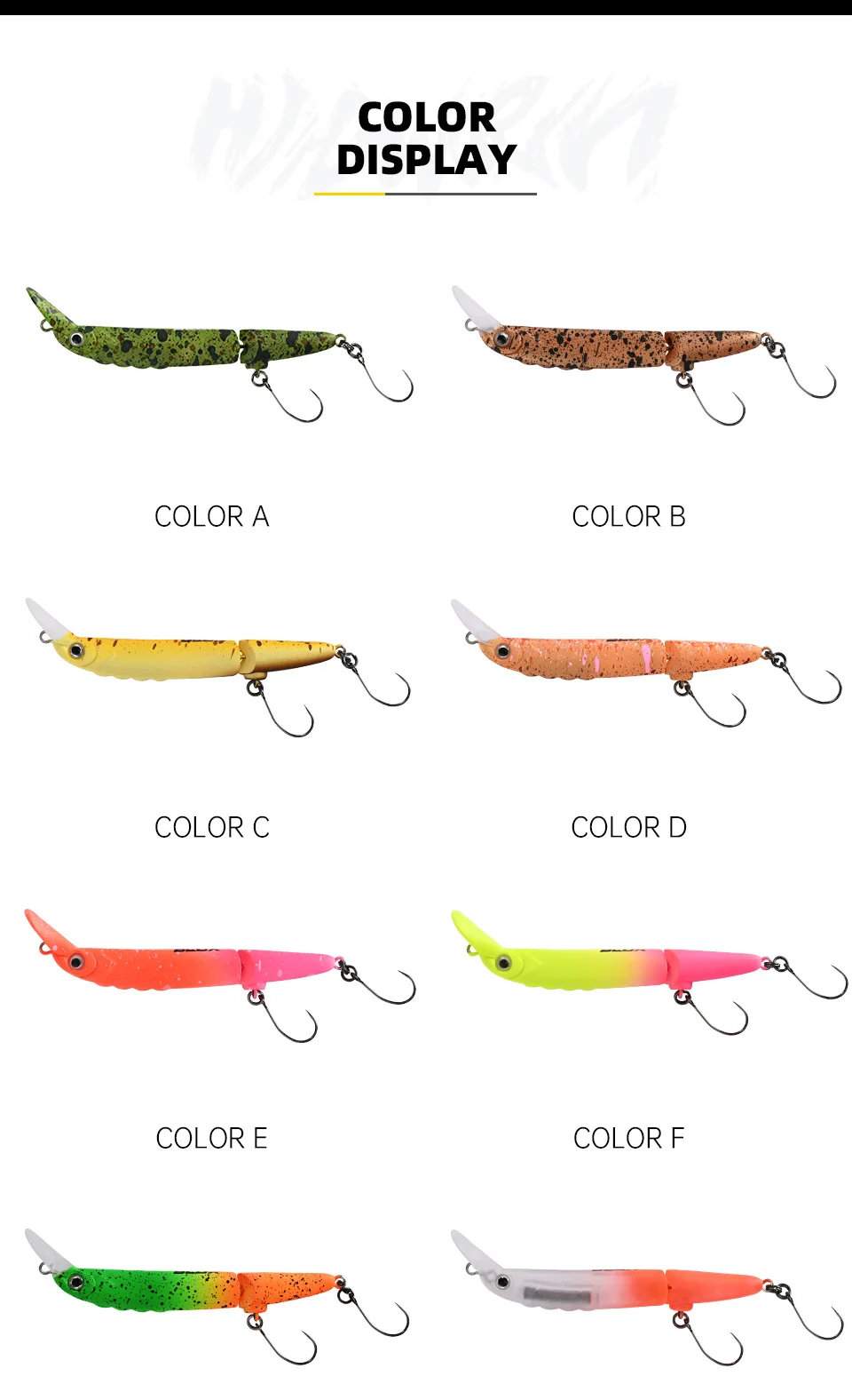 BLUX HAGWORM Crankbait 60mm 4,2g Schnell Sinkender Wobbler Angelköder Süßwasser-Minnow BFS Area Forellen Künstlicher Hartköder – Detail 8