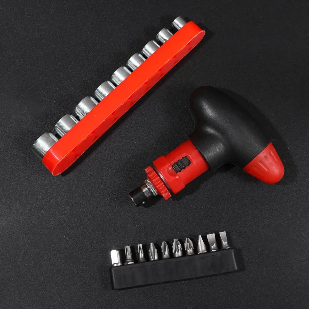 Manual Ratchet Screwdriver T Type Adjustable Ratchet Bit Anti Slip Rotate Forward Reverse Fast Screw Driver Bit Maintenance Tool