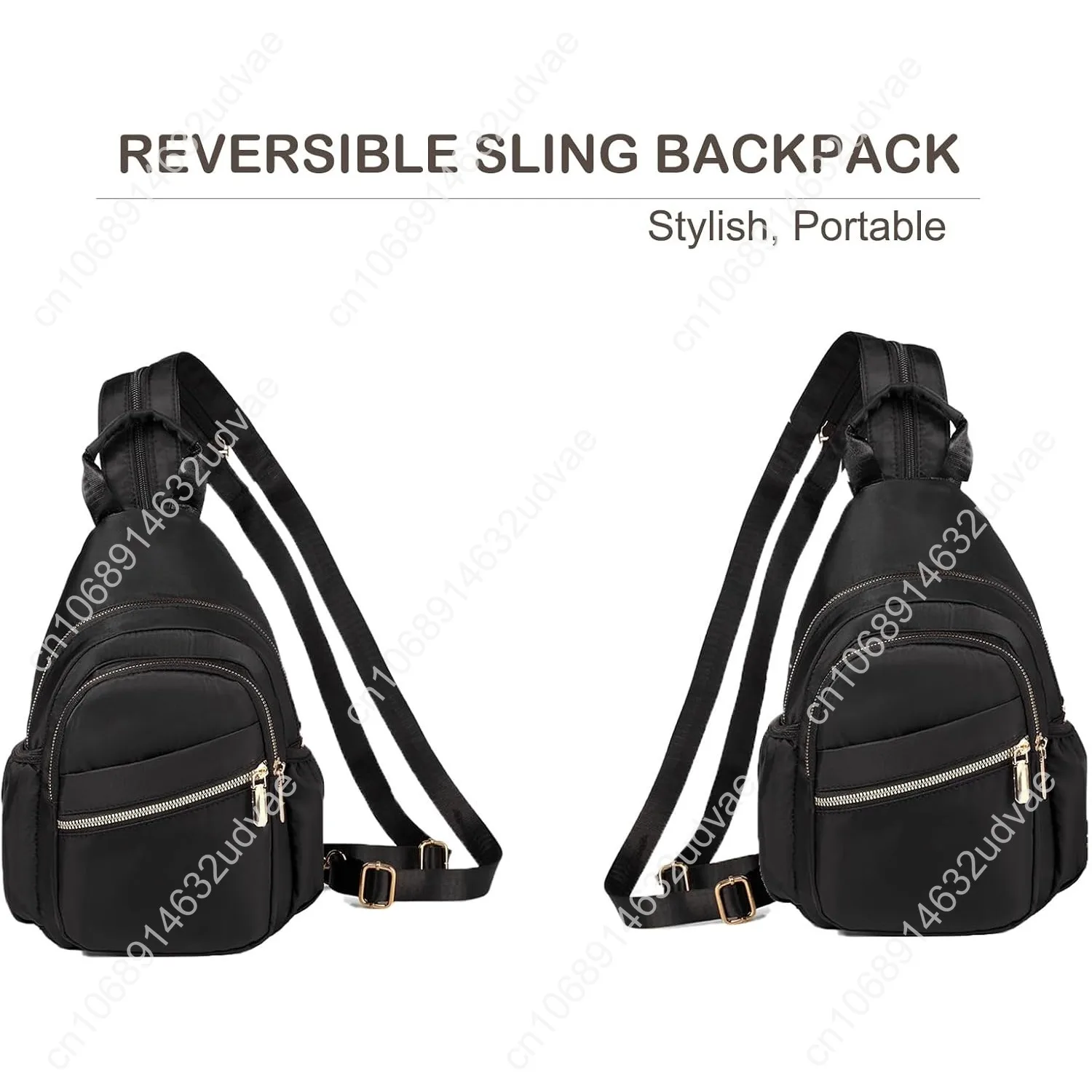 Small Crossbody Sling Bag for Women, Mini Backpack Sling Backpack Convertible, Chest Bag for Hiking Daypack