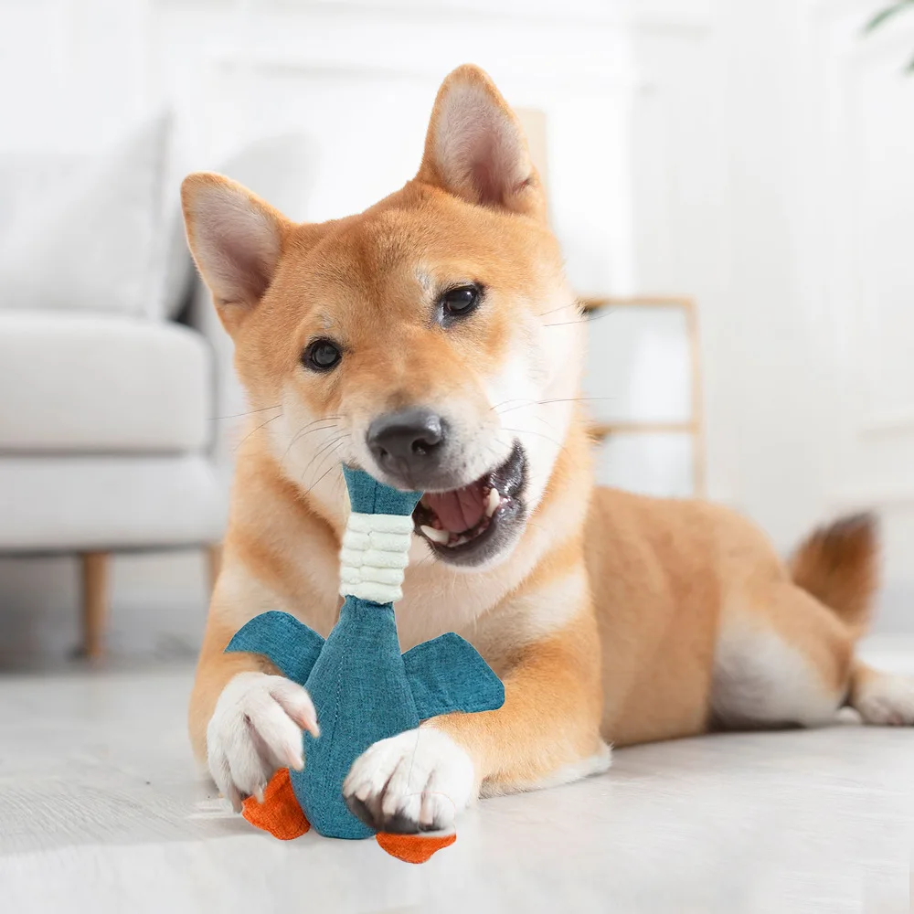 Quietschendes Plüsch-Hundespielzeug, Kauspielzeug mit Quietschen, süßes, weiches Hundespielzeug zur Zahnreinigung für kleine und mittelgroße Hunde