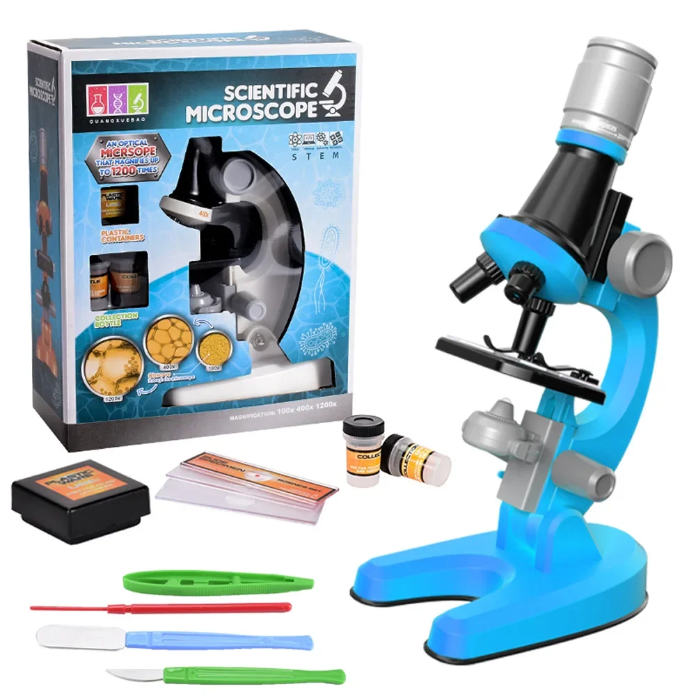 Children's Microscope Student Science Laboratory Equipment Biological Specimen Science Toy Set Educational Toys