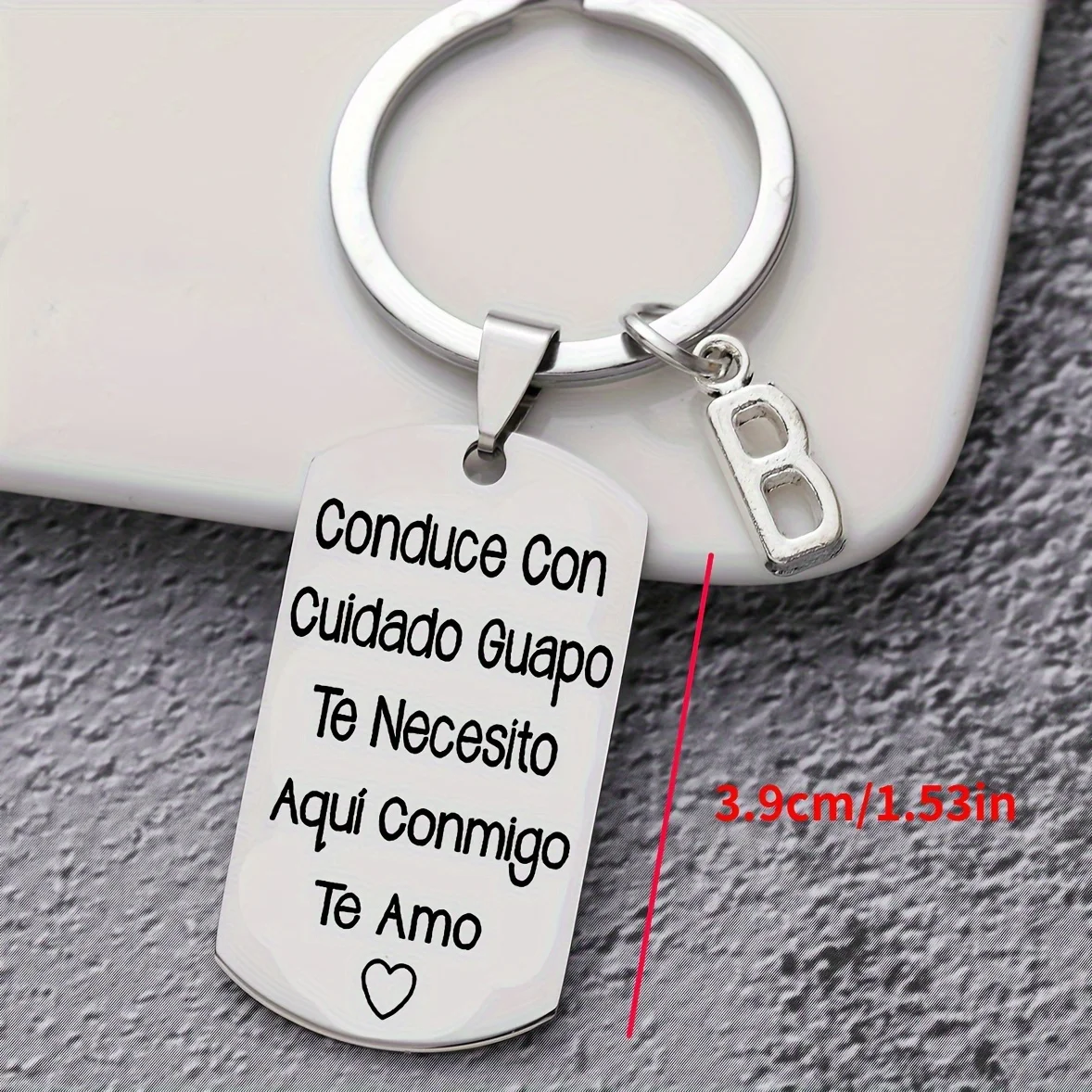 1PC Stainless Steel Keychain Gift for My Man To My Husband Valentine‘s Day Boyfriend‘s Gift’