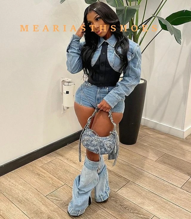 Szie 44 الأوروبية/الأمريكية الجديدة سميكة وحيد أحذية رعاة البقر القرش جولة رئيس الأحذية النسائية كبيرة طويلة برميل حزام مشبك أحذية نسائية