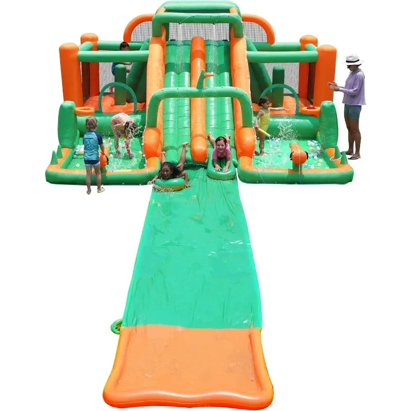 

Bounce House Big Water Slide for Kids Bouncy Inflatable Waterslide Bouncy Water Park Castle