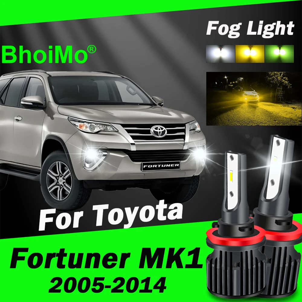

BhoiMo 2005 - 2014 For Toyota Fortuner MK1 Led Bulb Front Fog Light Lamp 2006 2007 2008 2009 2010 2011 2012 2013