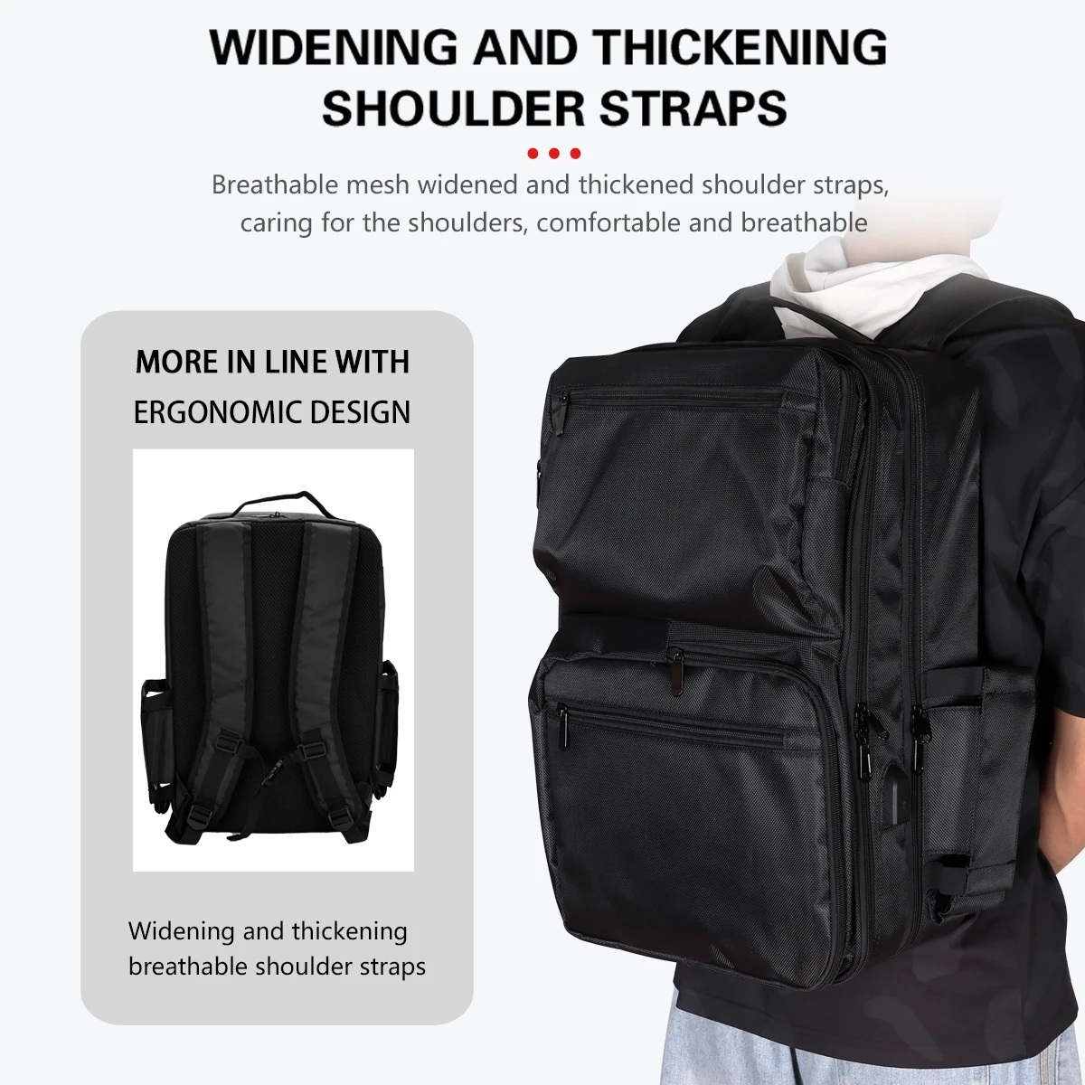 USB Charging Barber Bag for Hairstylist Tools | Large Capacity, Adjustable Dividers Water-resistant Cosmetology Travel Backpack