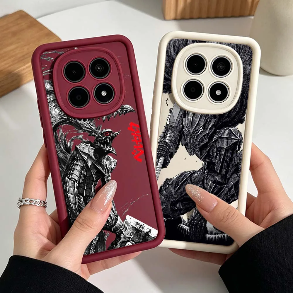 Berserk Guts Fighting Phone Case For Xiaomi Redmi Note 15 14 13 12 11 10 14S 11S Pro Plus 5G Eye Ladder Silicone Cover view 2