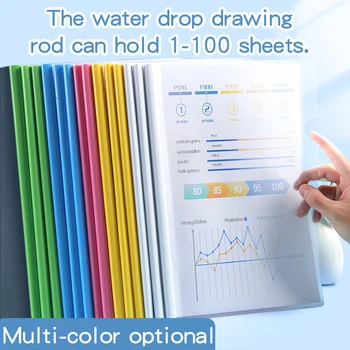 10 Pack Report Covers with Sliding Bar, Clear Report Covers for A4 and Letter Size Paper, Resume Covers Presentation Folders Fil