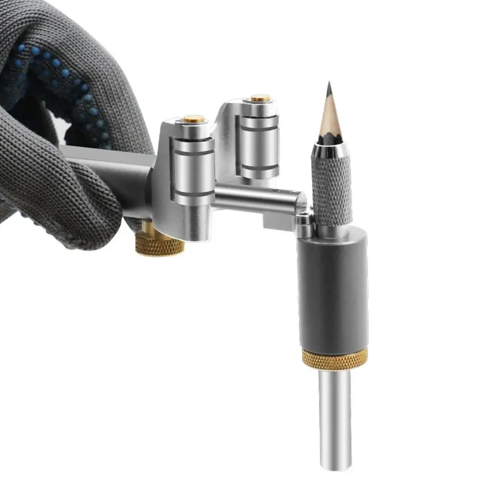 Linear Arc Dual-purpose Straight Arc Curve Line Scriber Line Drawing Range 0-120mm High-precision Woodworking Marking Gauge