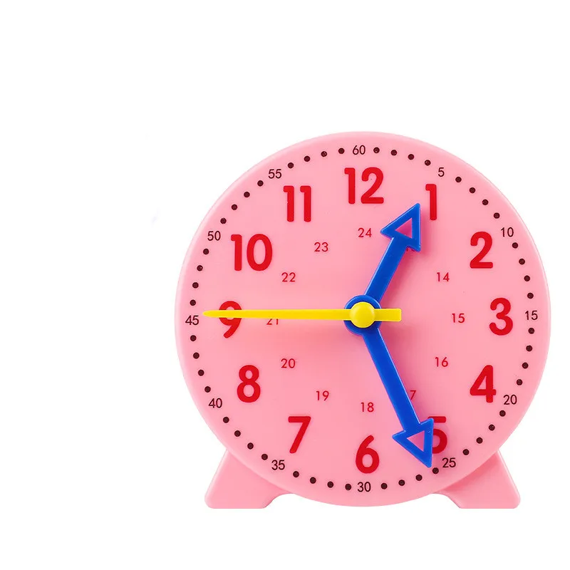 

Montessori Teaching Aids Clock Educational Hour Minute Second Cognition Colorful Clocks Toys Three-needle Linkage Detachable Toy