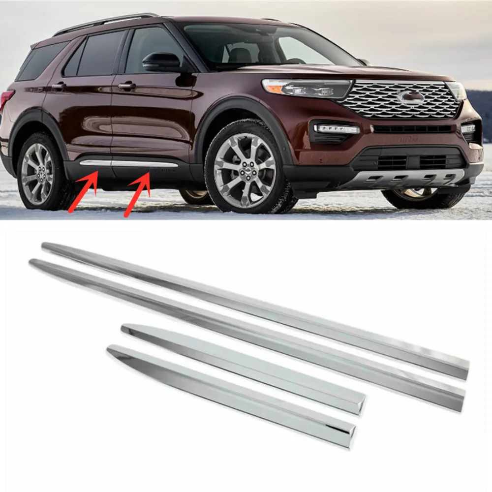 

Для Ford Explorer 2020-2022 ABS наружная дверь корпус боковое формование хромированная крышка отделка