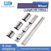 1/2PC Built-In Dual-Axis Core Linear Guide SGR15 The Length Is 150-1150mm+1/2/4PC SGB15-3/4/5 Wheel Slide Rail Combination