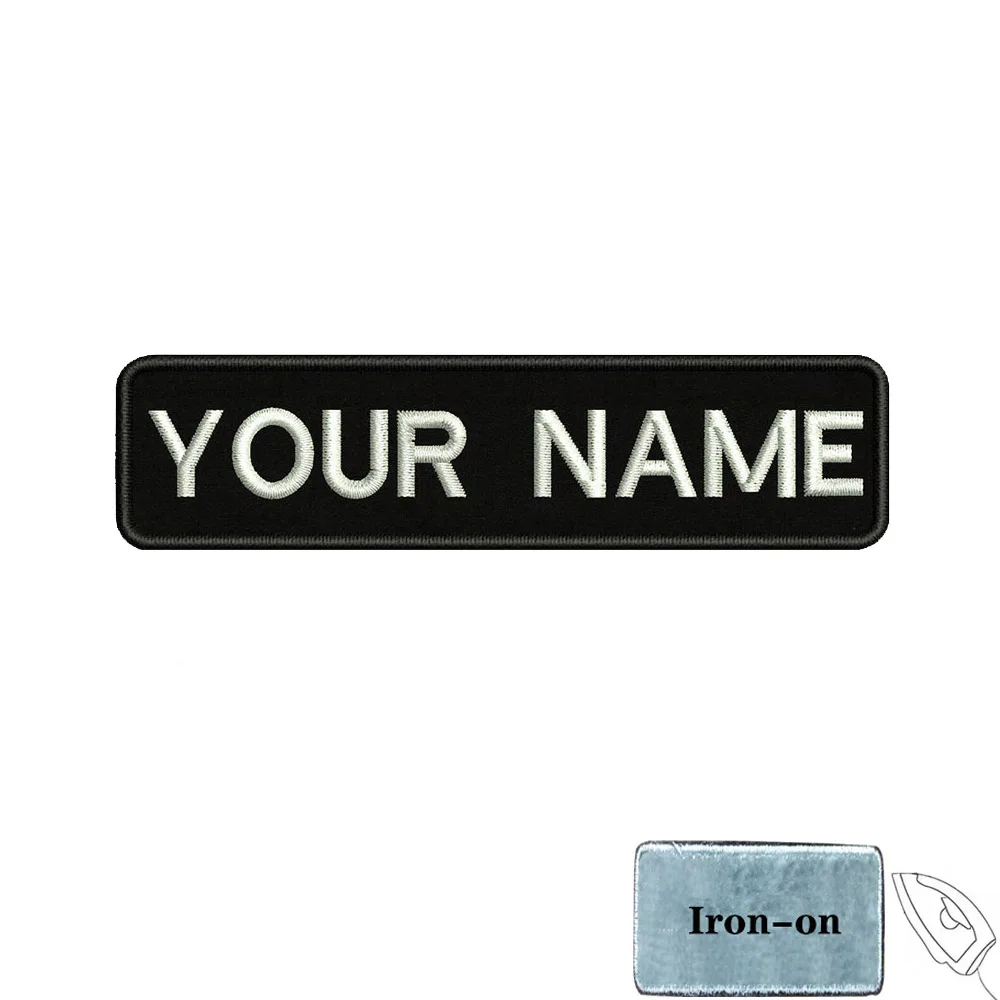 1 ST 10 cm X 2.5 cm Custom Gepersonaliseerde Naam nummer Patch Strepen Badge tags chevrons Armband Ijzer Op Of Haak lus geborduurd