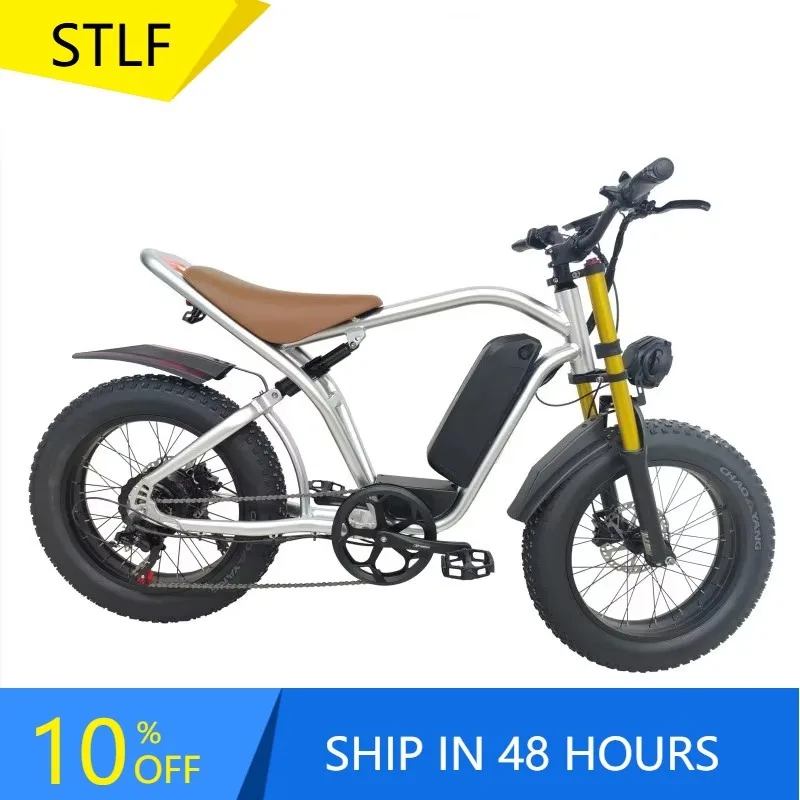 BR 2023 New Model Electric Bicycle 48V 500W Rear Hurb Brushless Motor 16AH 20*4.0 Inch Fat Bike For Men Adults Mountain Beach Eb