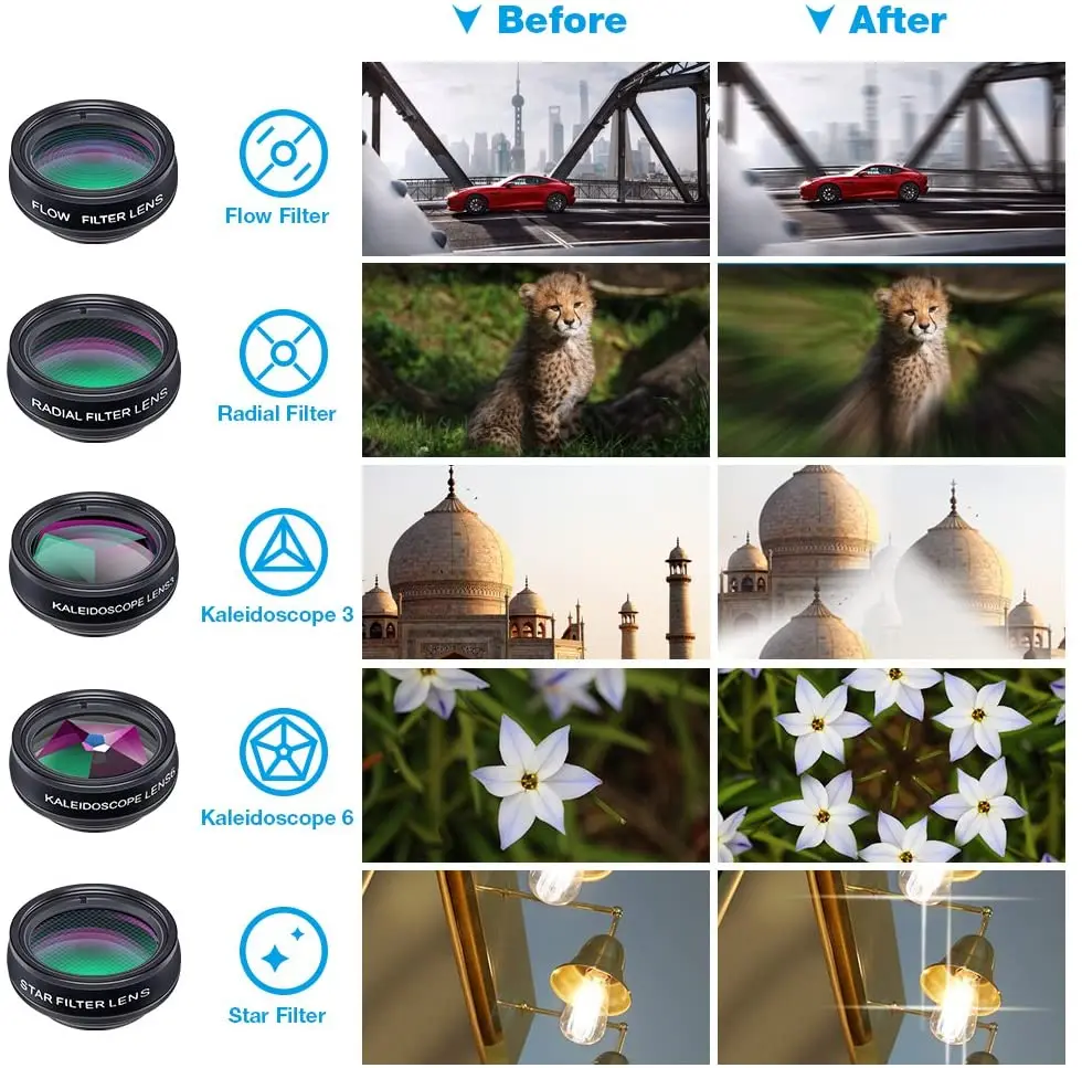 APEXEL 10 in 1 Mobile Phone Lens Kit Fisheye Wide Angle Telescope Macro Camera Lenses For iPhone Samsung Huawei all smartphones