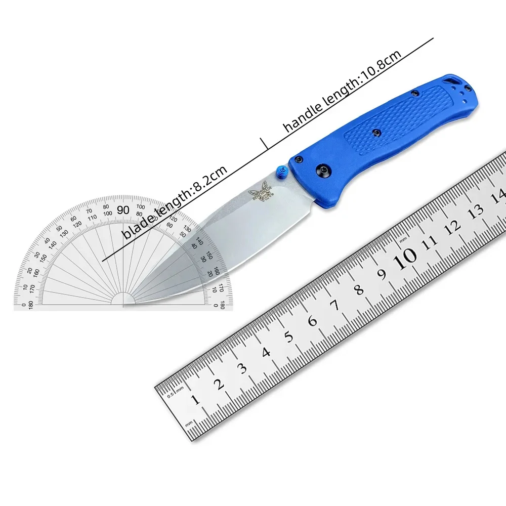 BM 535 Pocket Folding Knife CPM-20CV Blade Blue Reinforced Nylon Fiber Handle Outdoor Camping Hunting Tactical Knife EDC Tool