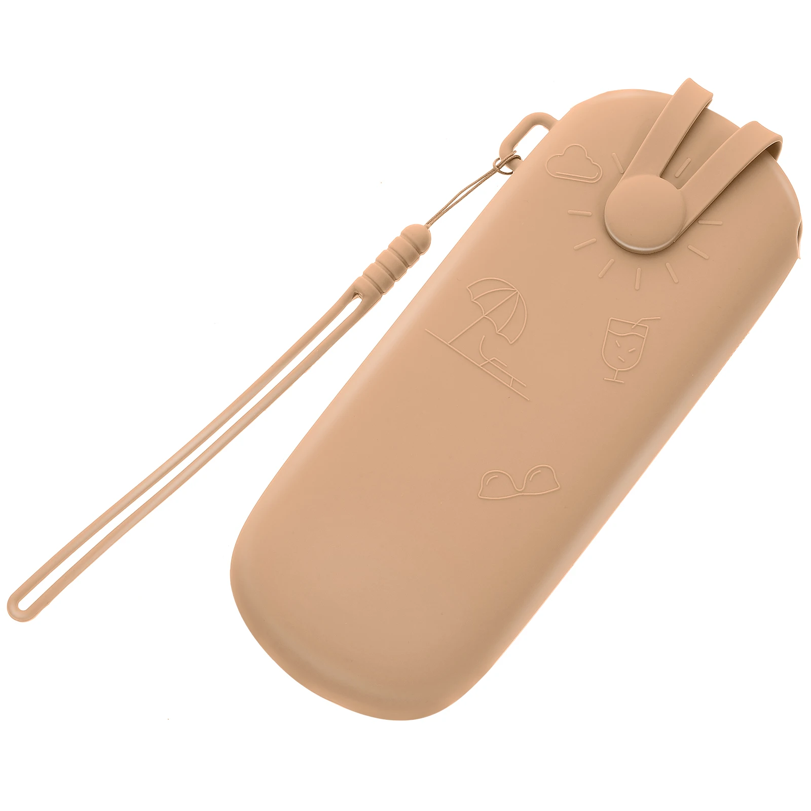 

Silicone Makeup Coffee Color Portable Travel Makeup Silicone Bag Eyeglass Holder Pouch Beauty Storage Solution