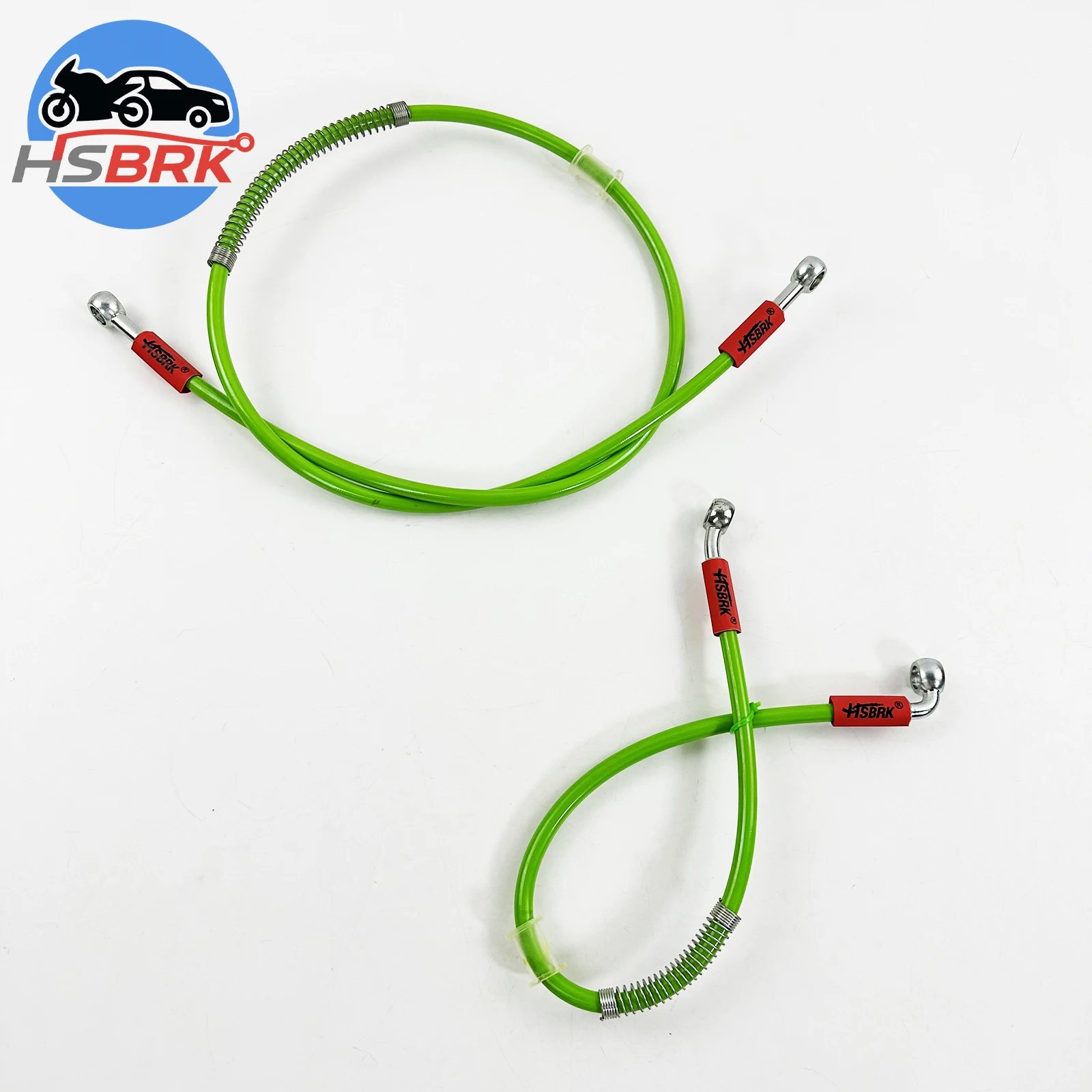 

10-200CM Green Stainless Steel Braided Nylon Brake Hose M10 Joint Car Motorcycle Modification Anti-Explosion Brake Line