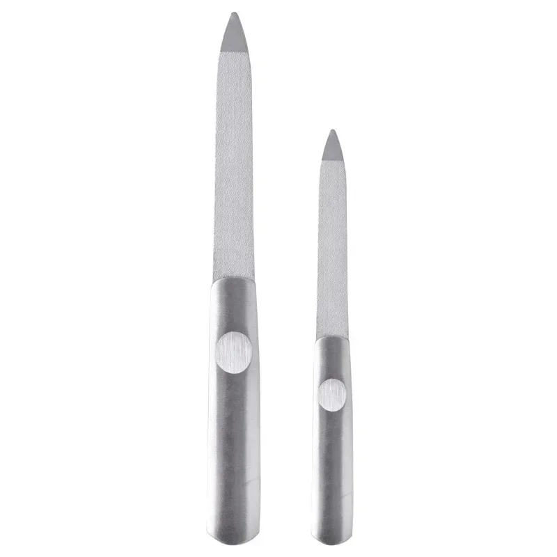 فرك مسمار 1 قطعة ProfessionalBuffer الفولاذ المقاوم للصدأ ملف الأظافر باديكير المعادن مزدوجة الجانب طحن قضيب مانيكير الفنون أدوات سميكة