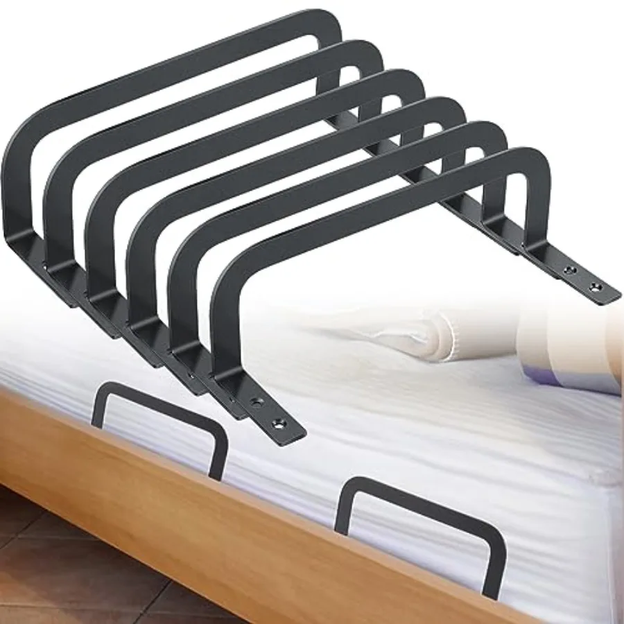 

6 Pcs Mattress Slide Stopper Non Slip Mattress Retainer Bar for Adjustable Beds Holder Metal Stabilizers for Wooden Bed Frame t