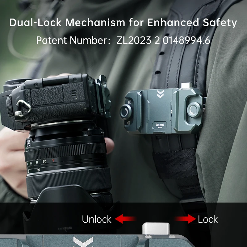 XILETU XQD1 Camera Capture Clip Arca Swiss Quick Release Plate Clamp Quick Switch Tripod Slider Mount Adapter