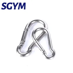 Carabiner Clip Stainless Steel 304 M4 M5 M6 M7 M8 M10 M11 M12 Locking Durable Spring Snap Hook Carabiner Clips for Outdoor