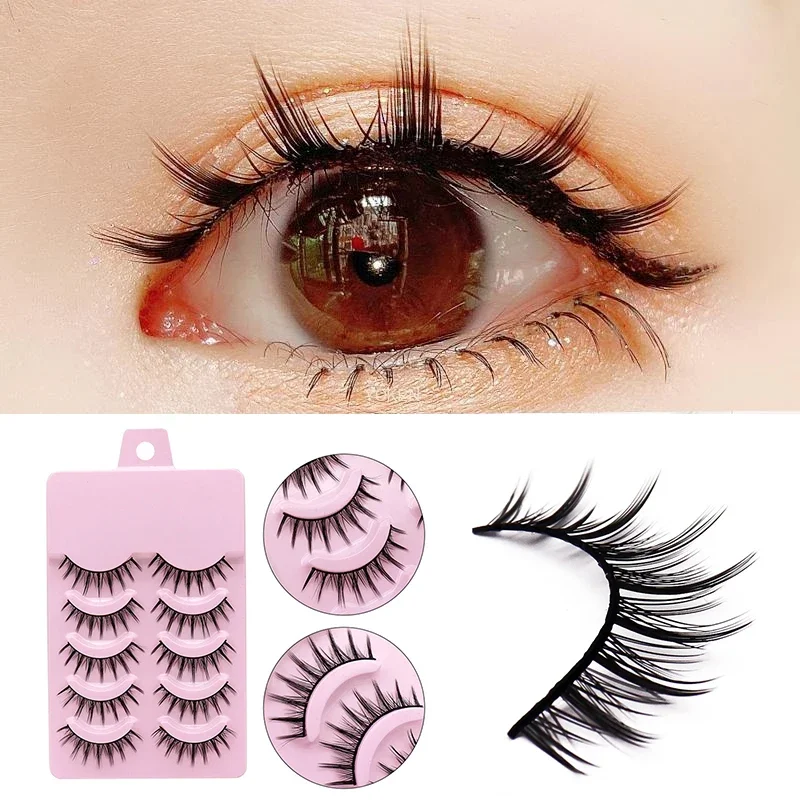 Extension de Cils Cosplay, Faux Cils 3D, Bouquet de Cils Japonais DegradLolita, Outil de Maquillage 03/Eye, Cils de Vison 2021, 5 Paires