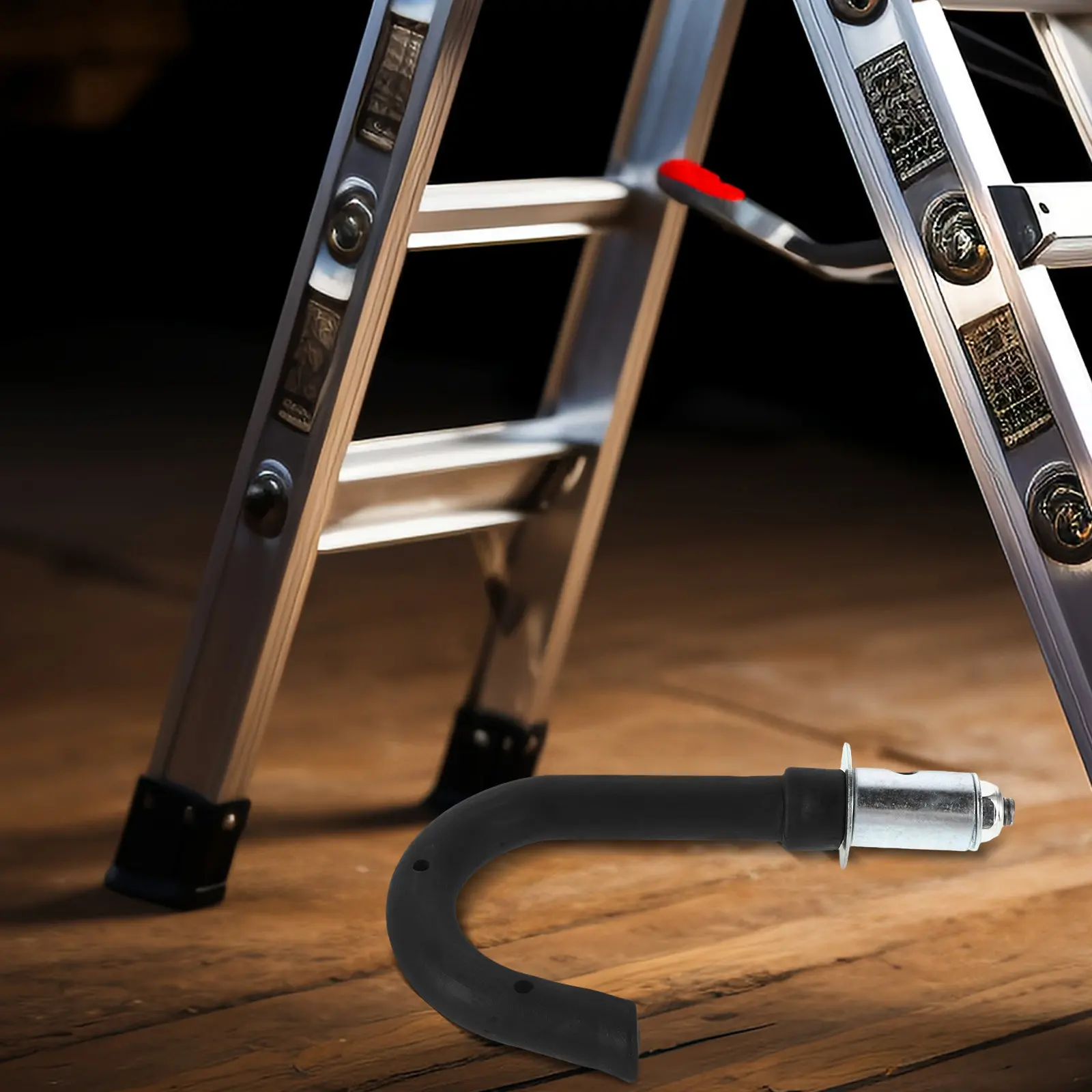 1Pair Straight Ladder Hooks Detachable High Load Bearing Antislip Stabilizer for Telescoping Extension Ladders Garage Roof Attic