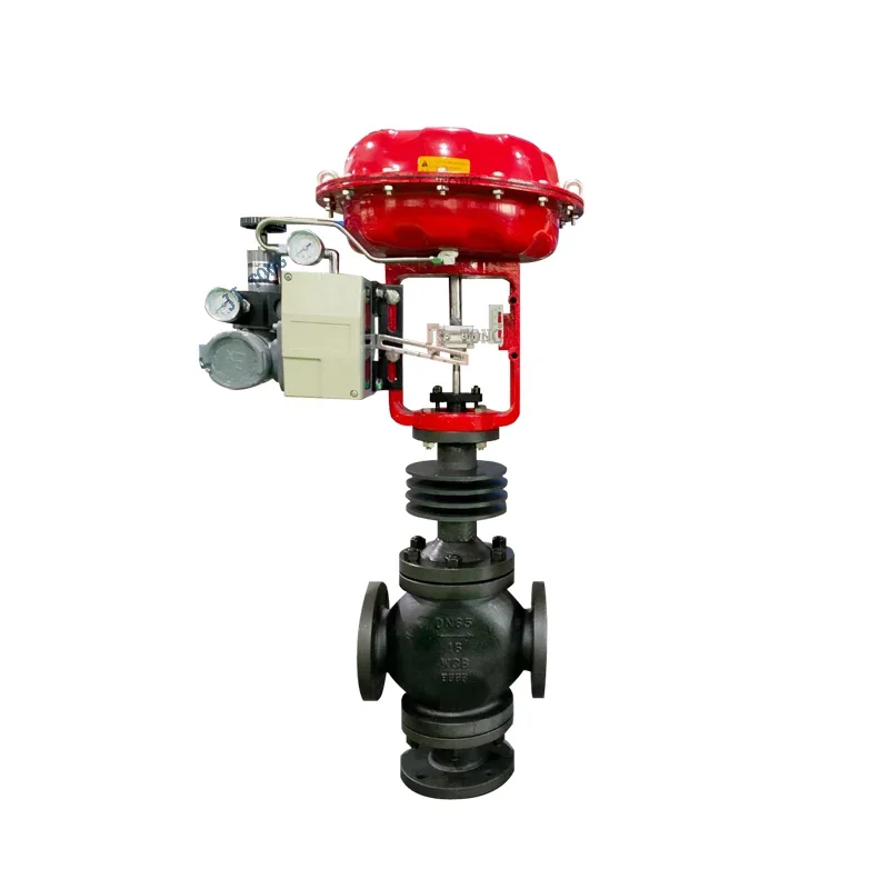 Factory supply durable flange control valve pneumatic high temperature three-way control valve