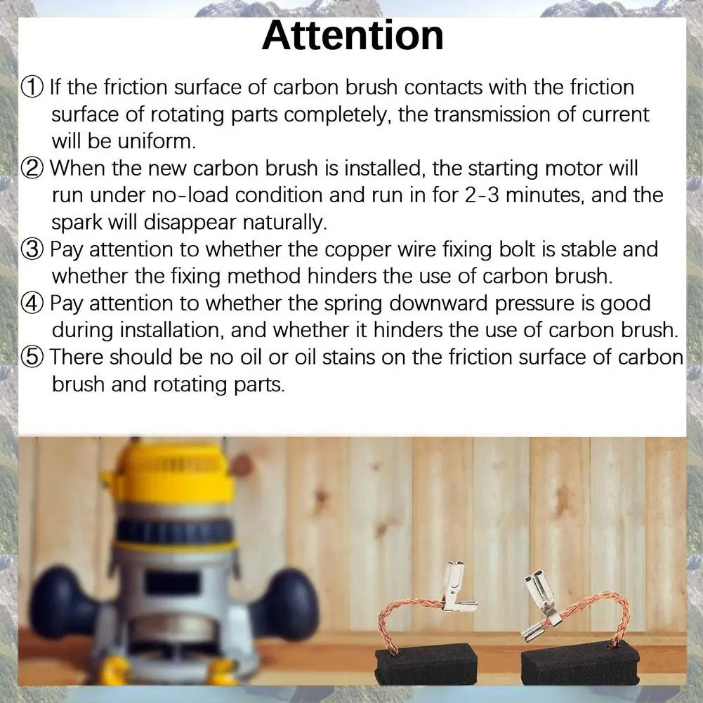 

2025 Trend 4PCS Carbon Brush Compatible For Dewalt DWP611 Porter Cable 450 Router, Replacement For DWP611PK, A27343 (6X9X19.5 Mm