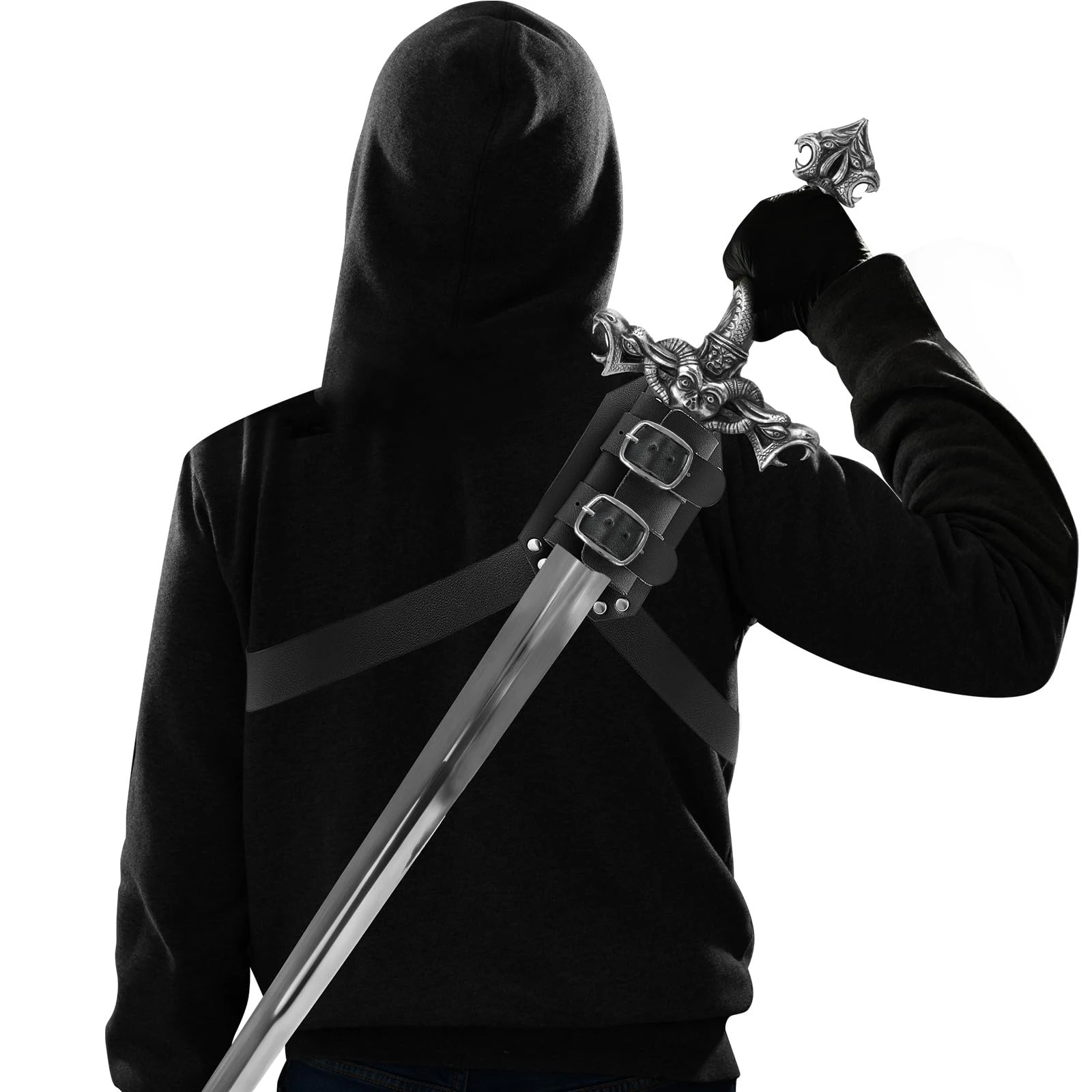 فاسق فايكنغ القرون الوسطى فارس السيف غمد بو الجلود هالوين زي ملحق للعب دور المرحلة LARP