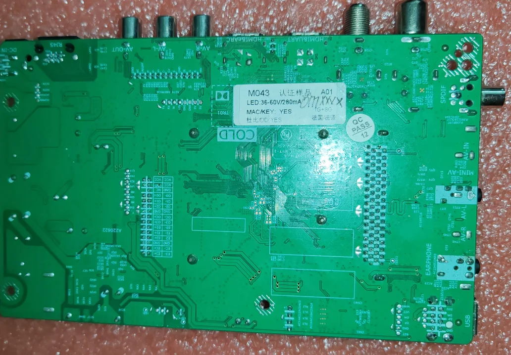Материнская плата cp.2843v 3,2 светодиодный TV, физическое фото, хорошо протестирована на память 36 -- 60 в 280 мА 1 Гб + 8 Гб