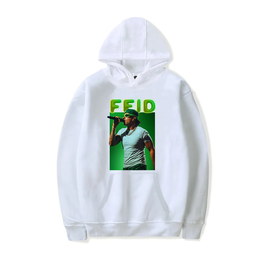 Pulôveres de manga comprida com capuz masculino e feminino, capuz Feid, rapper cantor, moletom HipHop, Merch