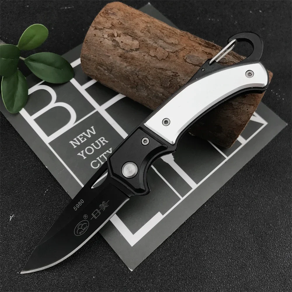 

Folding Knife RIMEI 5980 High Quality 5Cr13Mov Blade Aluminum Alloy Handle Outdoor EDC Survival Camping Hunting Cutting Tool