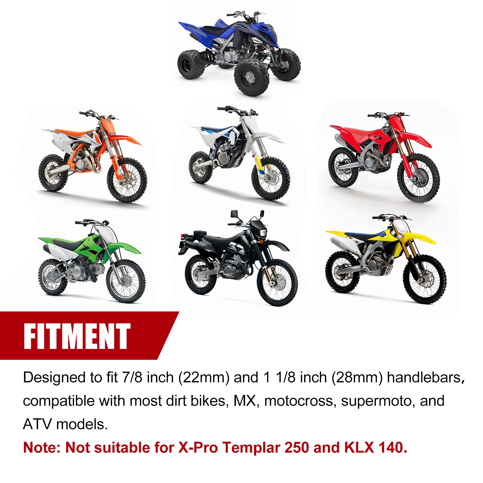 Universal 2PCS 22mm 28mm Handlebars Dirt Bike Hand Guards Shield Protector Handlebar Protection Fits for Motocross ATV Off-Road