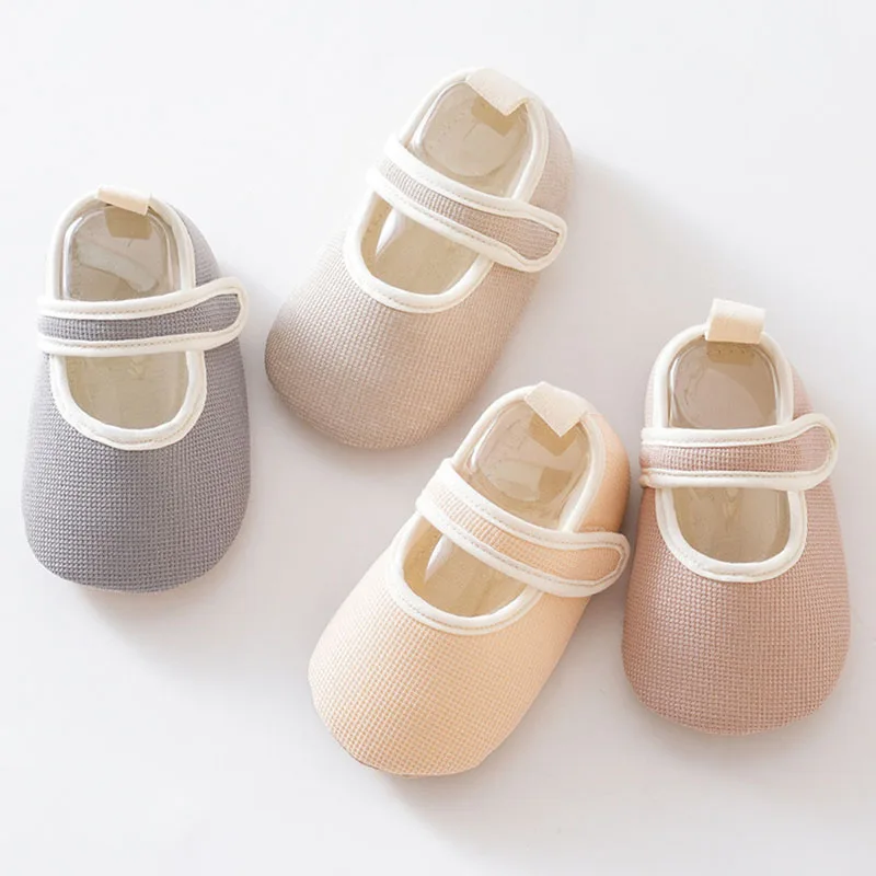 

LILIGIRL 0-18M Toddler Cute Waffle Antiskid Shoe Infant Solid Color Floor Shoes Spring Baby Prewalker