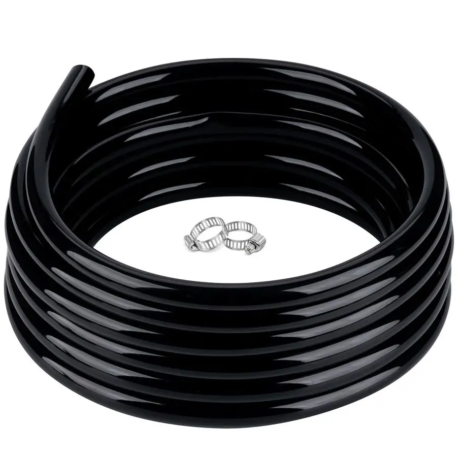 

2 id 100ft Black Vinyl Tubing Flexible PVC Tube Hybrid Hose Transfer Water Fuel Gas for Pond Fountain Garden Waterfall, Durable