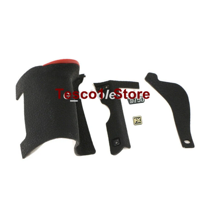 New Body Rubber Cover for Nikon D750 Hand Grip Side Thumb Rubber FX Logo with Adhesive Tape Camera Replacement Unit