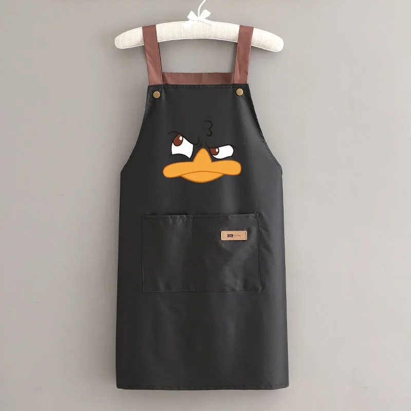 Cartoon Animal Pattern for Home and Kitchen Apron for Students House Cleaning Alpaca Waterproof Apron Goods for Home Kitchen