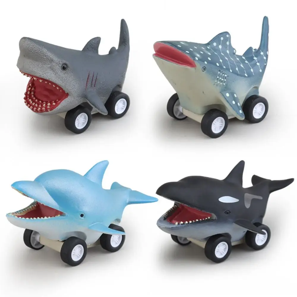 Créatif grand requin blanc presse et Go voiture baleine requin mignon dauphin inertie voiture Cool Mini tueur baleine retirer voiture fête