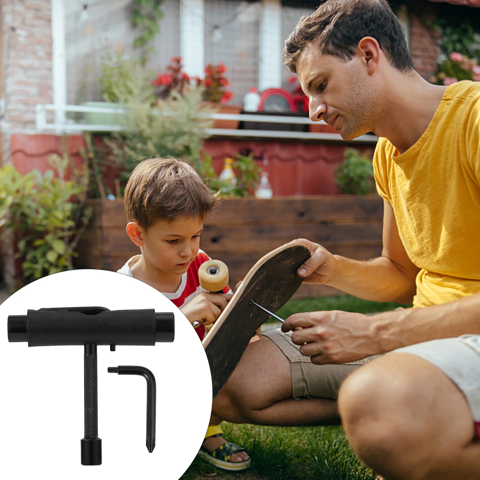 

T Skateboard Wear Resistant Skateboard Longboard Accessories All in Tool Screwdriver