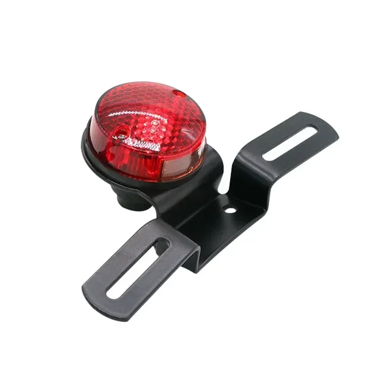 Motorcycle Retro Red Rear Tail Brake Stop Light Lamp W/ License Plate Mount for Harley Honda Suzuki Chopper Bobber