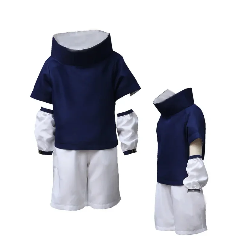

Anime Cosplay Uchiha Shippuden Costume Halloween Blue Sweater White Trumers For Child MN3