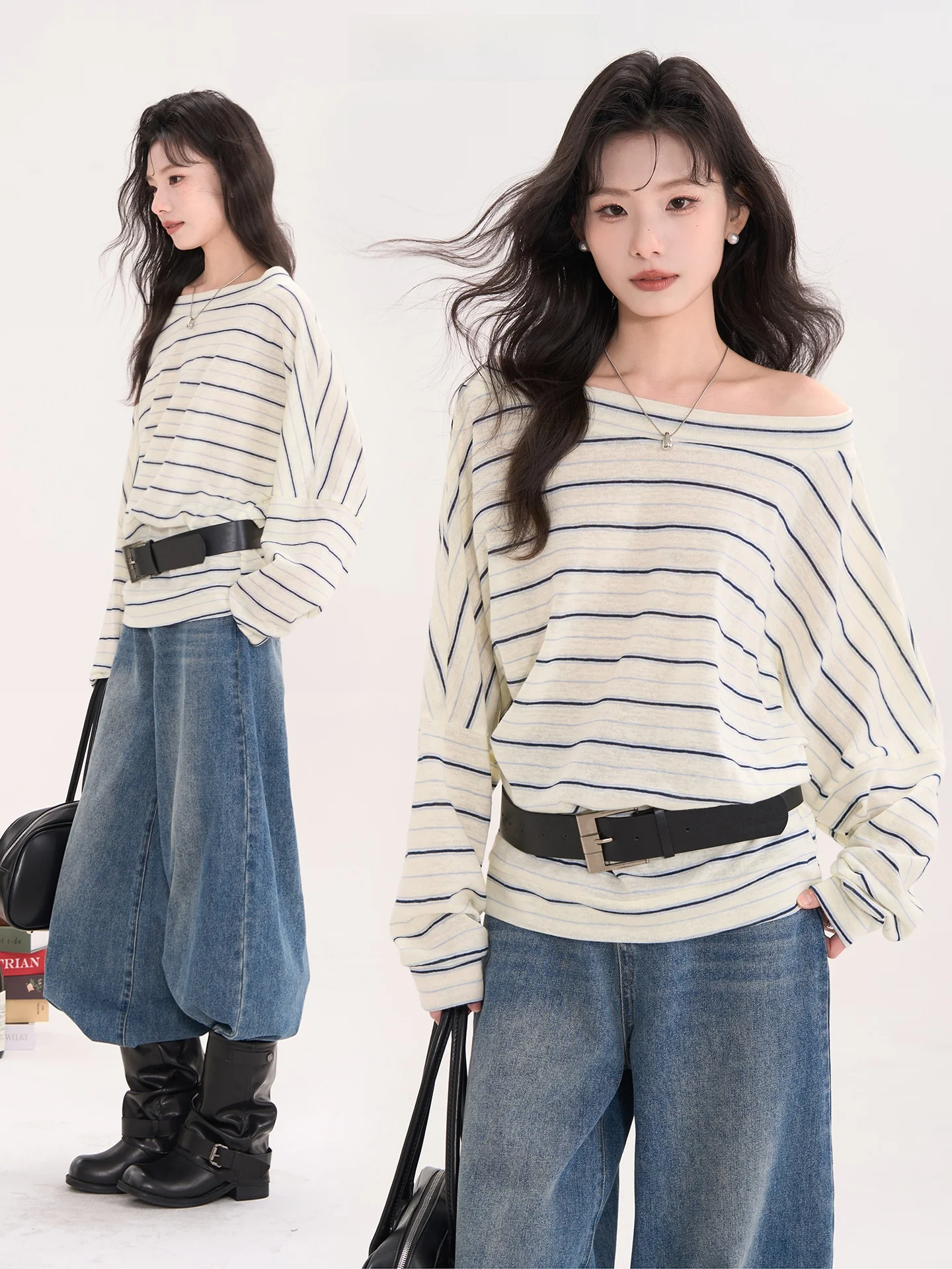 

Женская свободная дышащая хлопковая футболка с длинным рукавом на одно плечо, весенняя модная блузка с цветочным принтом и вышивкой в стиле пэчворк