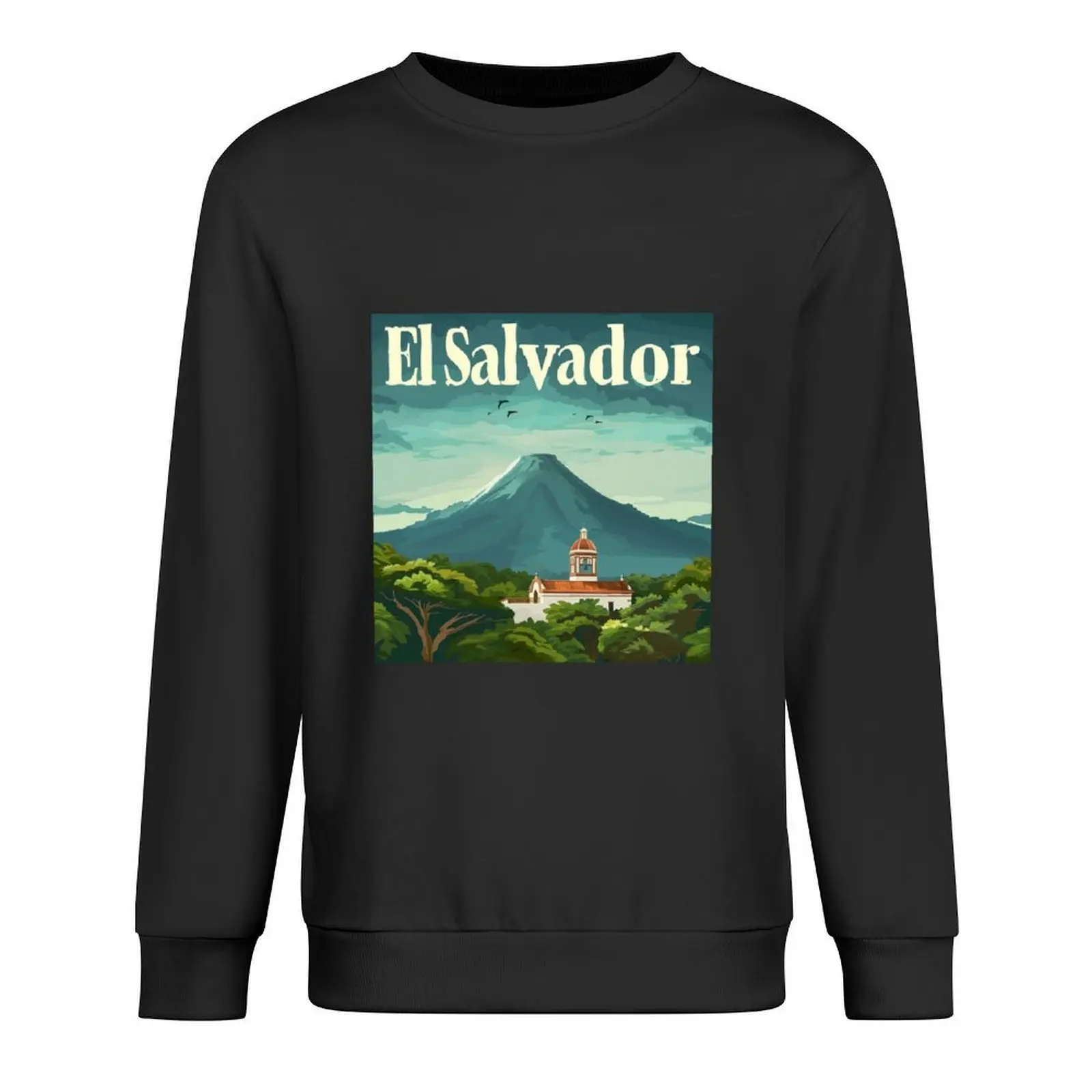 

El Salvador minimalistic artwork Pullover men clothes clothes for men autumn clothes men's winter sweater new sweatshirts