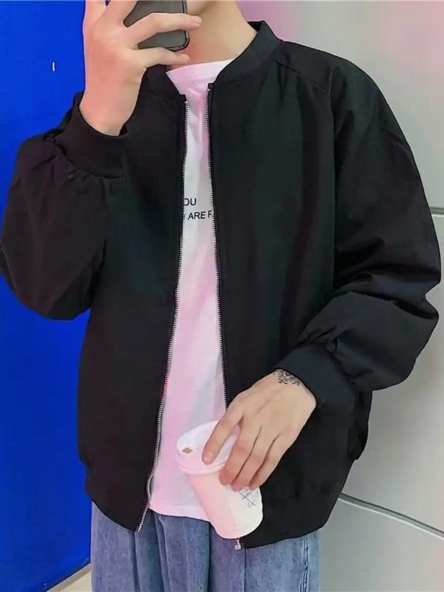 

Новая осенняя мужская рабочая куртка: модная бейсбольная спортивная куртка Haome, повседневная, приталенная, из дышащего материала