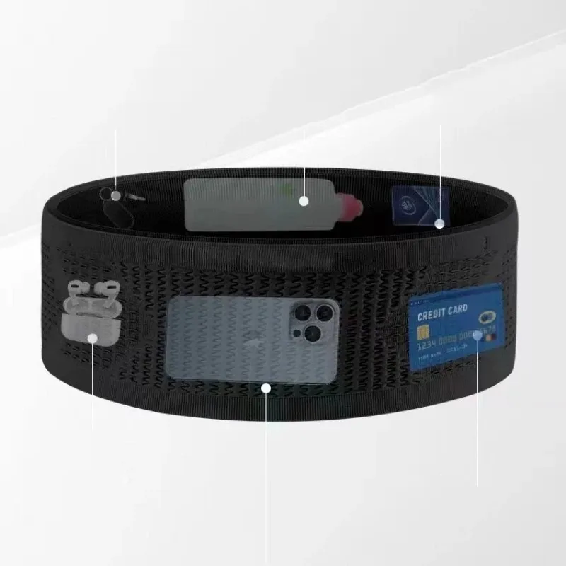 Light Seamless Yoga Waist Pack Invisible Running Belt Slim Body Shaping Phone Holder Elastic Breathable Fanny Pack Gym Workout