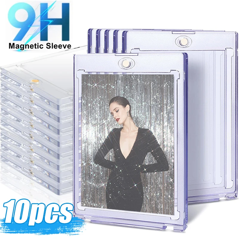 

HD Magnetic Card Holder 35Pt for Trading Baseball Cards Protector Case Clear Magnet Top Loaders for Korean Kpop Idol Photo Card