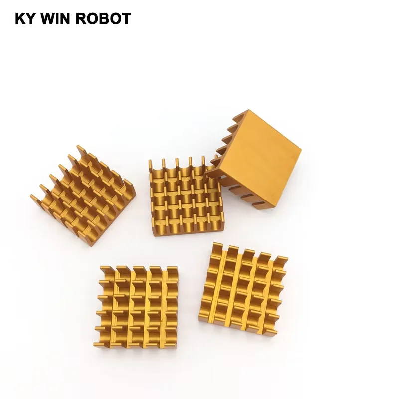 5pcs 22x22x10mm Aluminum Heatsink IC RAM CPU HeatSink Radiator 22*22*10MM