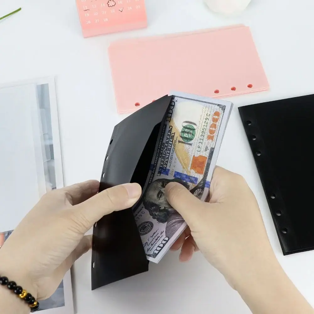 

5pcs A6/A7 Binder Folders Inner Page PP Colorful Idol Photo Card Holder Album Shell 6 Hole Loose Leaf Inside Paper